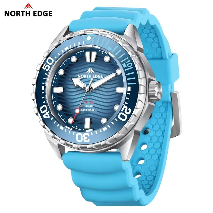 NORTH EDGE 2025 nouvelle montre de plongée à énergie solaire TRITON hommes montres à Quartz de luxe