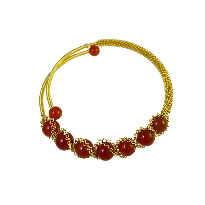Bracelet en Agate Rouge
