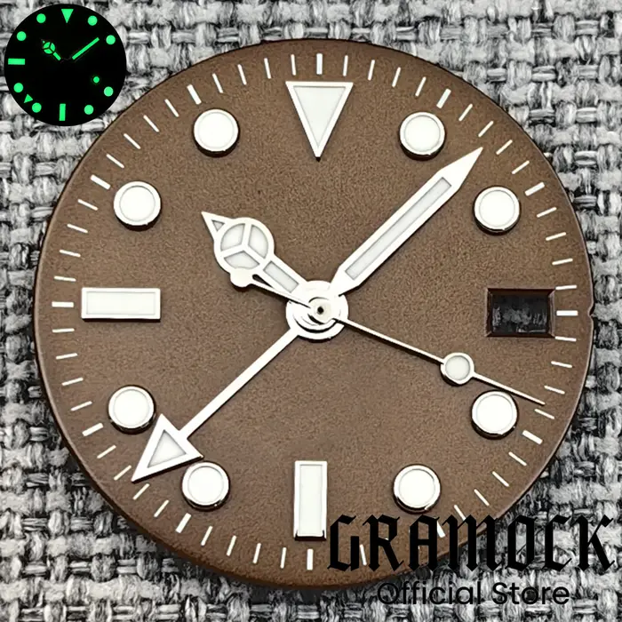 Gramock – cadran de montre Vintage marron café