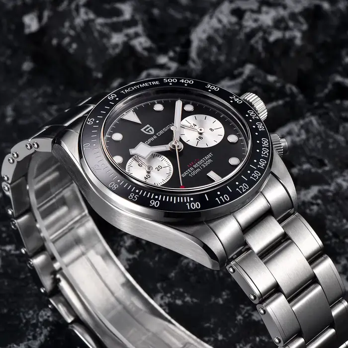 Nouvelles Montres Panda pour Hommes 2026 PAGANI DESIGN Montre de Sport de Luxe à Quartz Chronographe Étanche avec Verre