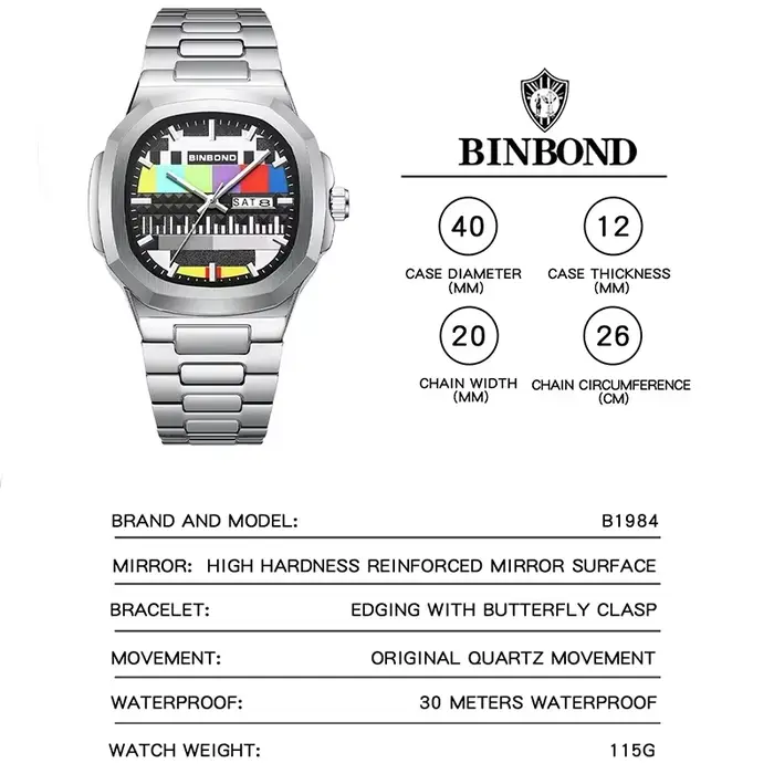 Montre homme BINBOND Fashion