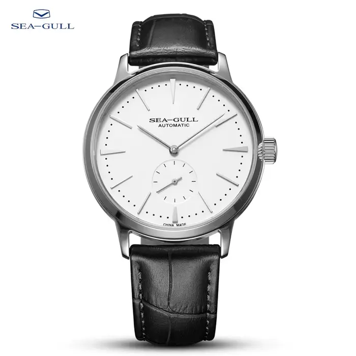 Seagull – montre d'affaires pour hommes, montre-bracelet mécanique, étanche à 50m, en cuir, pour la 
