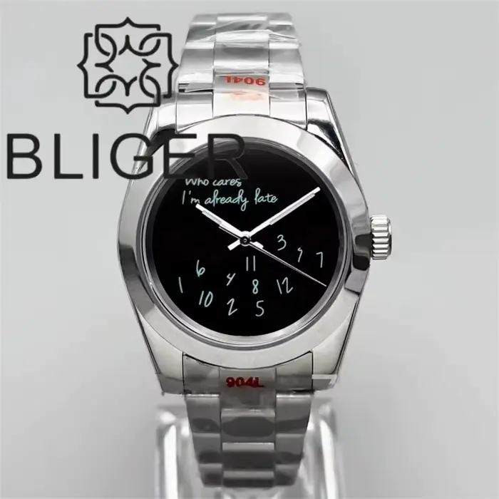Montre pour homme avec logo personnalisé 36 mm 39 mm