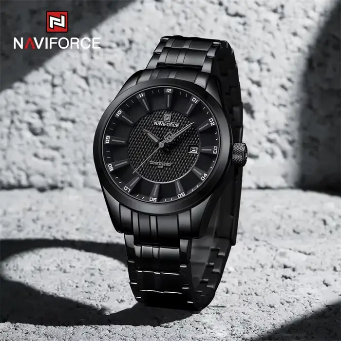 Top marque NAVIFORCE montre pour hommes étanche Quartz affaires décontracté bracelets en acier inoxydable Date horloge Relogio Masculino