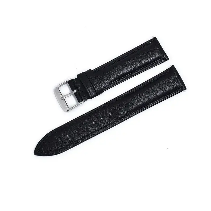Bracelet en cuir de vache motif autruche 18mm 20mm 22mm dégagement rapide pour montres traditionnelles et intelligentes femmes occasions spéciales