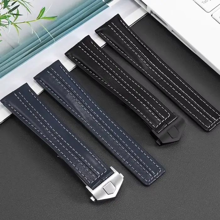 Bracelet de montre en cuir véritable de haute qualité