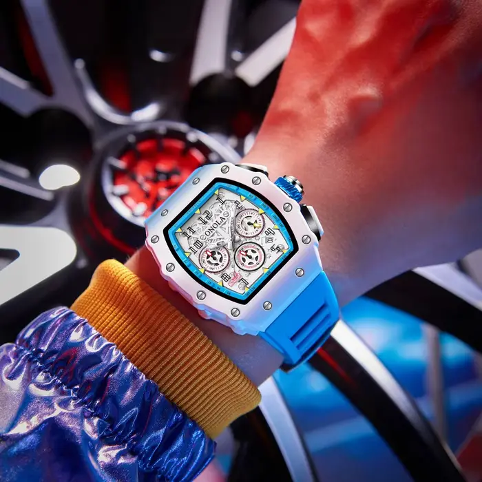 Montre Tonneau Décontractée pour Homme