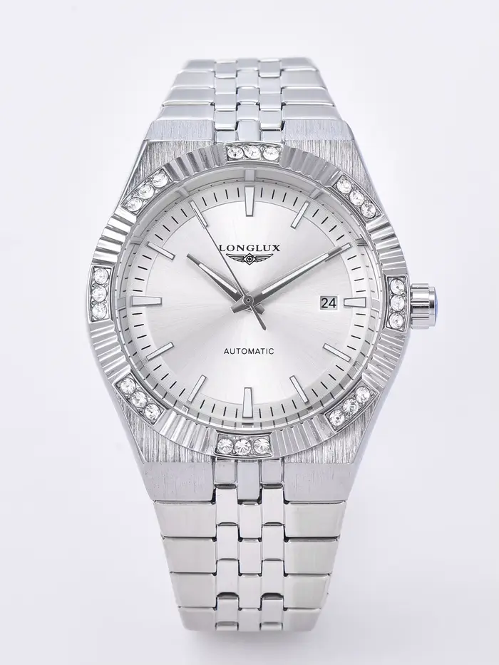 Montre automatique pour homme, montre mécanique de luxe abordable, diamants, étanche, acier inoxydab