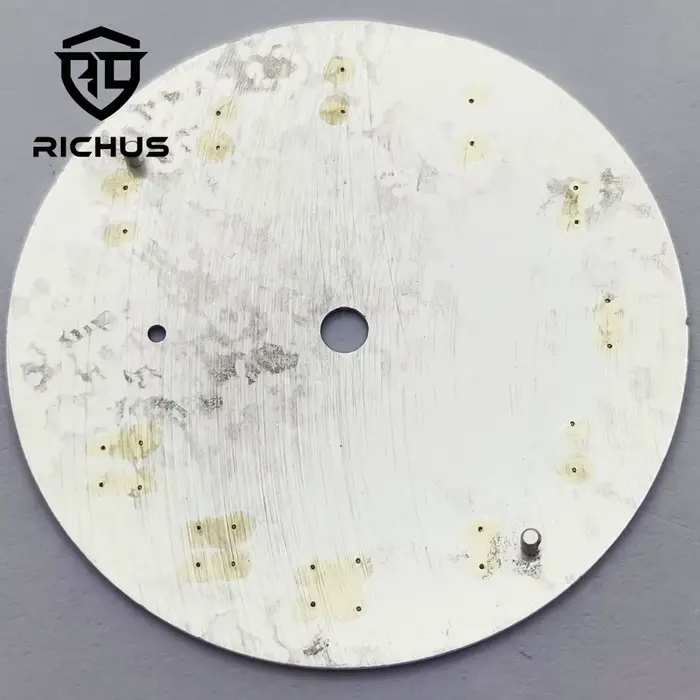 RICHUS Cadran de montre 37 mm avec aiguilles vertes lumineuses