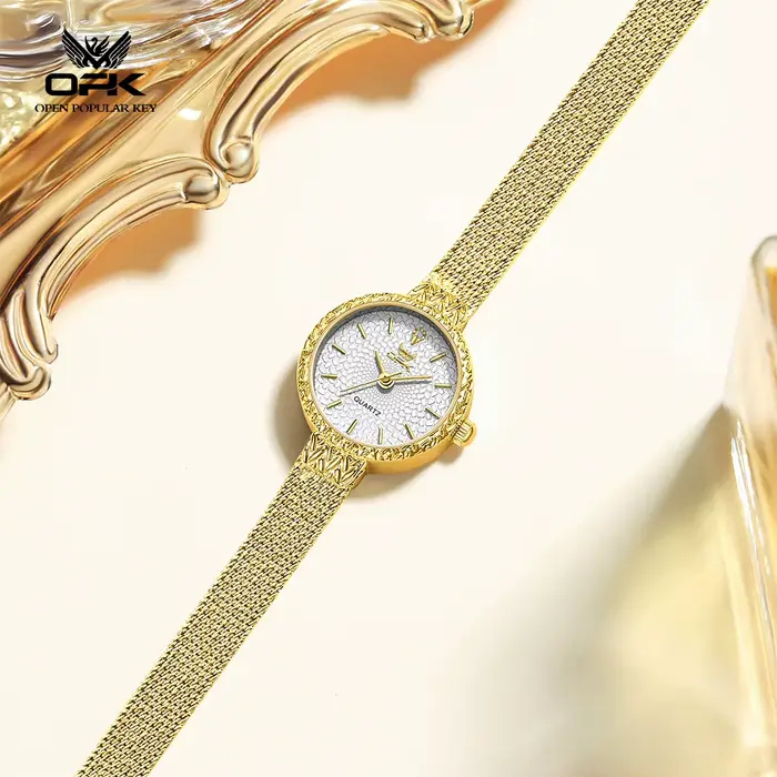Montre OPK élégante et légère style japonais pour femmes occasions quotidiennes quartz résistante à l'eau