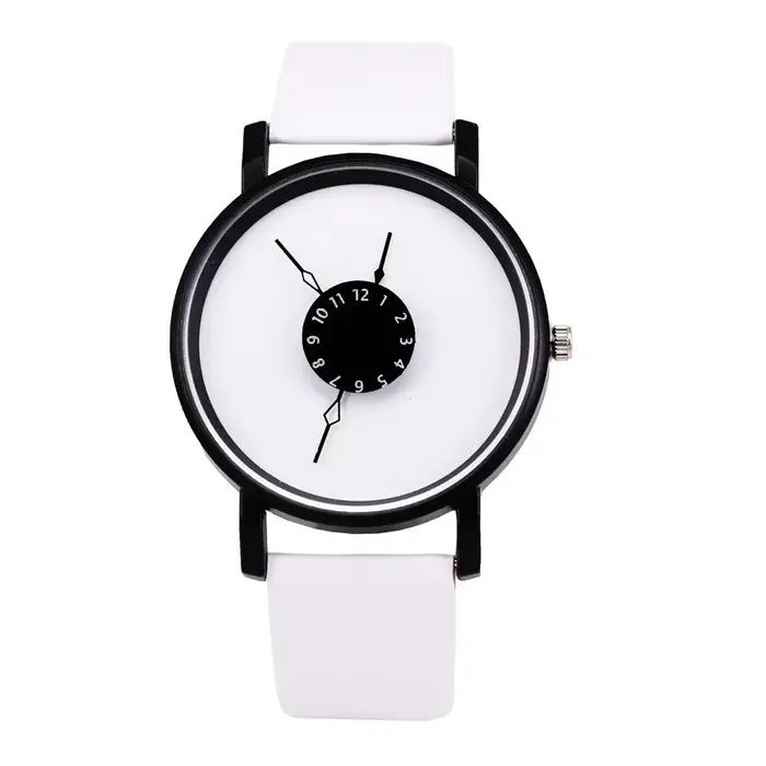 Couple décontracté montres à Quartz bracelet en cuir montre analogique montre-bracelet pour femmes hommes élégant créatif cadran numérique horloge Relogio