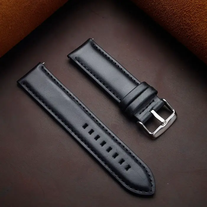 Bracelet de montre en cuir véritable élégant pour montres de poignet noir brun marron pour homme et femme occasions spéciales