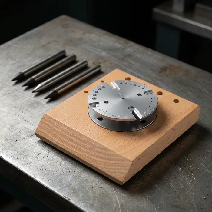 Outil de réparation de montres brun pour horlogers professionnelles et amateurs pour le retrait et installation de l'arbre de balancier de montres usages spéciales