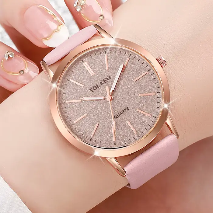 Montre à Quartz pour Femmes en Bronze Rose Décontractée Mode Cadran 40mm Occasions Spéciales