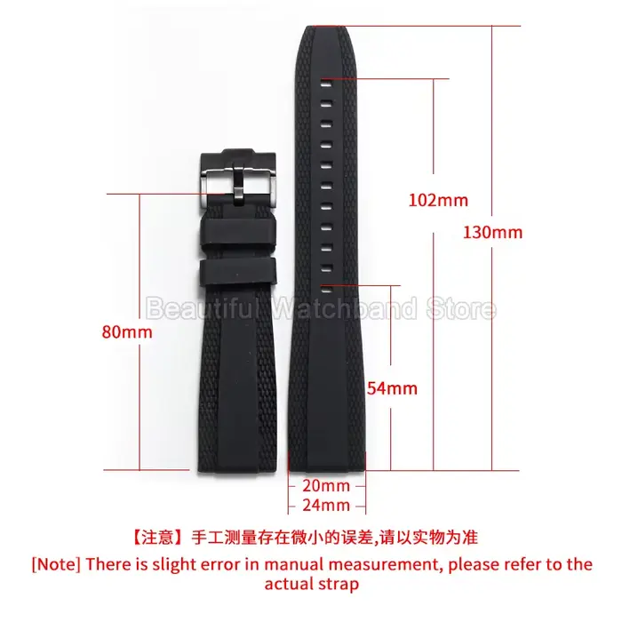 Bracelet de montre en caoutchouc et Silicone