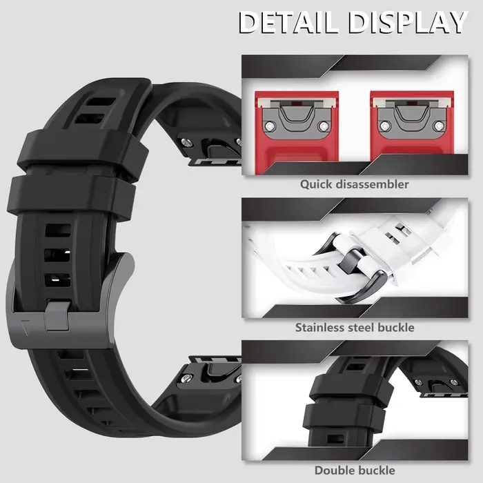 Bracelet QuickFit 22mm 26mm pour Garmin Epix Gen 2 Bracelet en Silicone pour Garmin Fenix 7 7X 5Plus 6XPro Enduro 2 Bracelet de montre