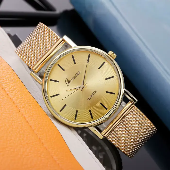 Montre à quartz de luxe pour femme, horloge, montre-bracelet, 2024