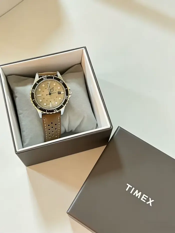 Montre mécanique de luxe Timex élégante résistante aux chocs et à l'eau pour homme occasions spéciales sportives et formelles