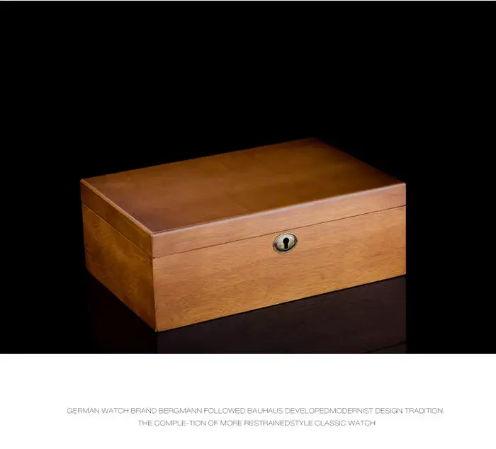 Boîte de rangement de montre en bois massif pour hommes