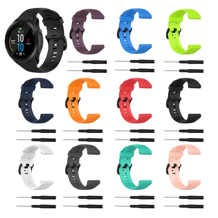 Bracelet de montre en silicone souple pour Garmin Forerunner 945 935 Fenix 5 Plus, nouveau modèle de remplacement pour femmes et hommes, accessoire sportif multifonctionnel