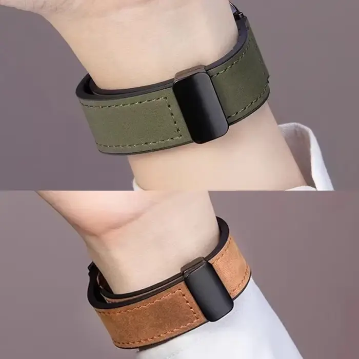 Bracelet en Silicone et cuir magnétique