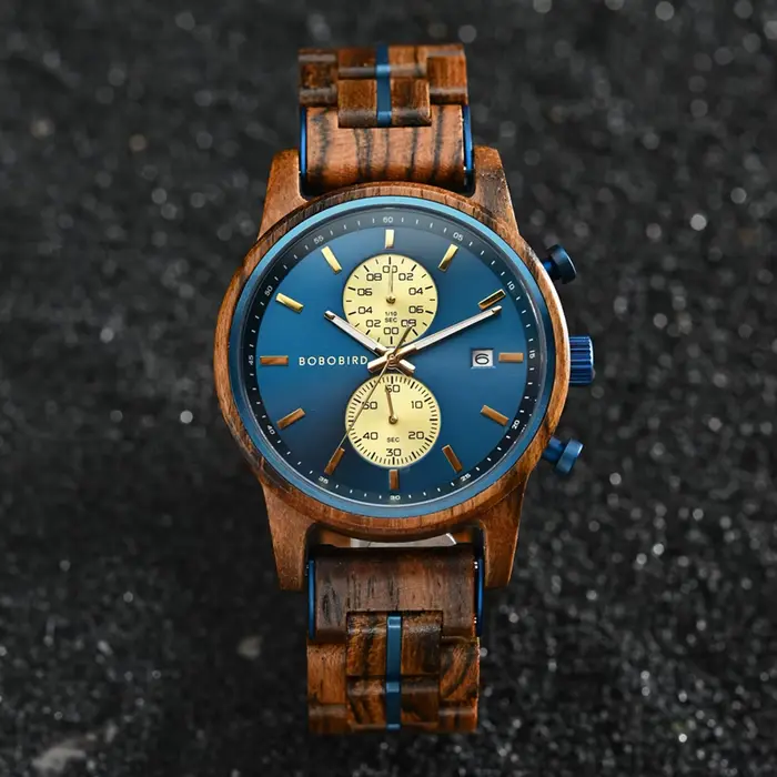 Montre en bois BOBOBIRD personnalisable pour homme, élégante et résistante, idéale pour les occasions spéciales et le quotidien