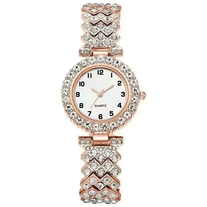 Décontracté dames Quartz montre-Bracelet Bracelet ensemble 2 pièces