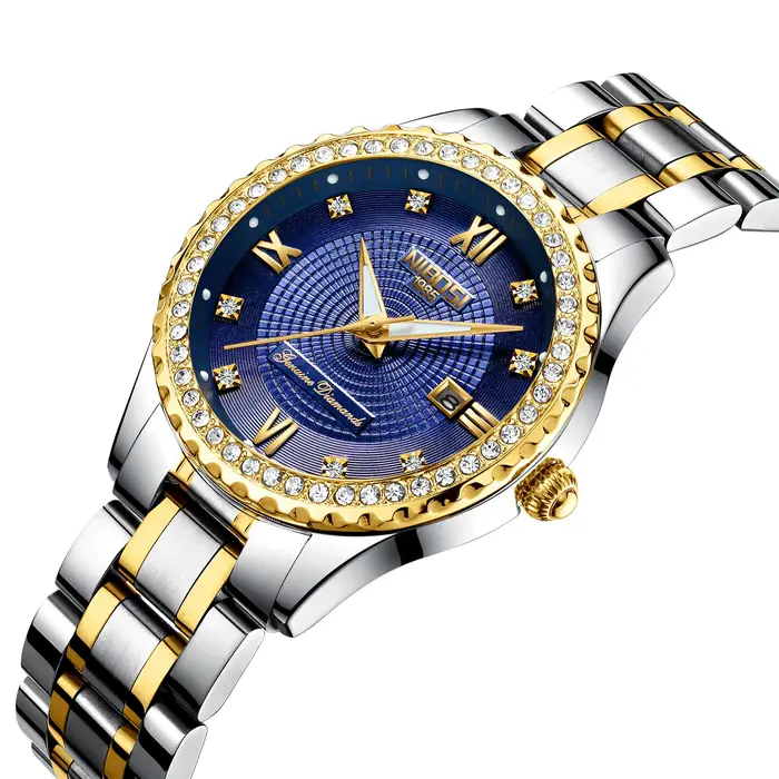 NIBOSI diamant montres pour femmes classique luxe or Rose analogique montre à Quartz mode étanche lumineux dames femme