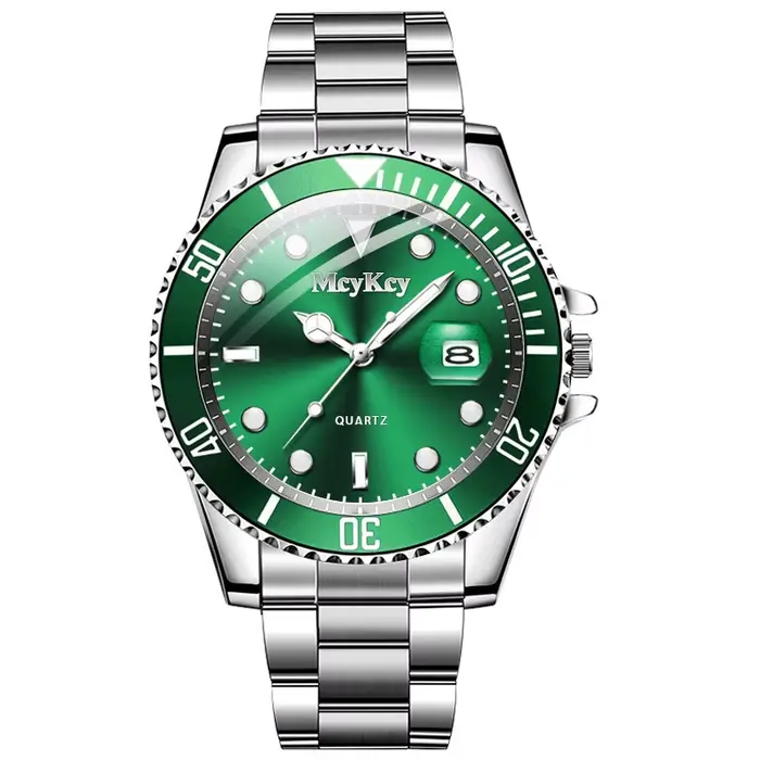 Calendrier de mode hommes montre à Quartz de luxe grand cadran homme montres d'affaires Reloj Hombre