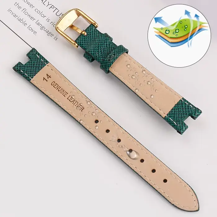 Bracelet de montre cranté en cuir pour femme multicolore ajustable et sophistiqué pour diverses occasions et cadeaux