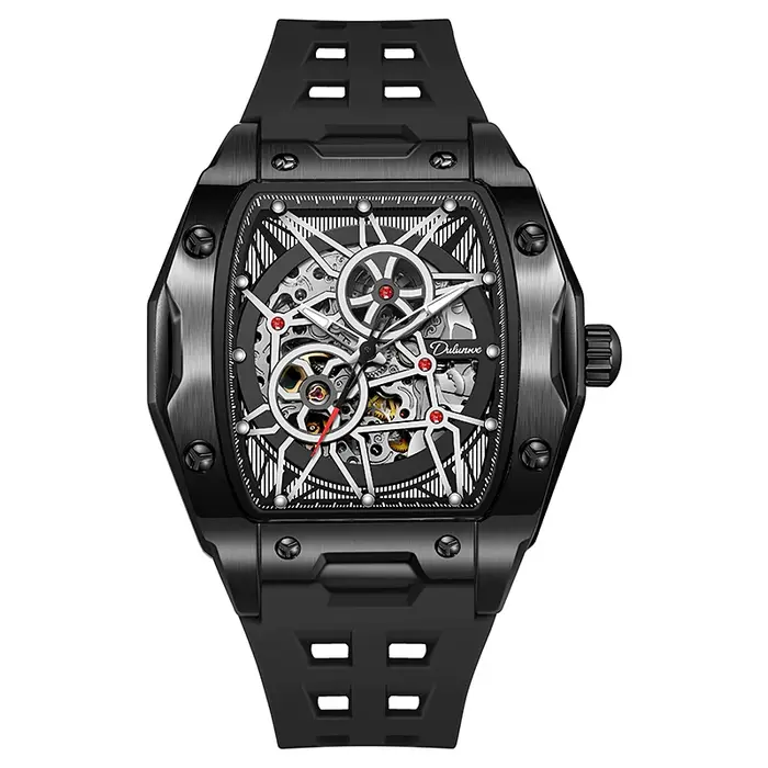 Montre mécanique automatique squelette luxueuse pour hommes résistante à l'eau et lumineuse nouvelle collection à offrir pour diverses occasions