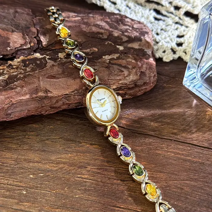Montre à Quartz arc-en-ciel pour femmes