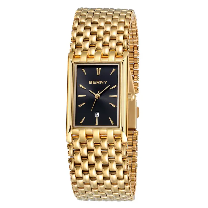 BERNY – montre à Quartz carrée pour hommes