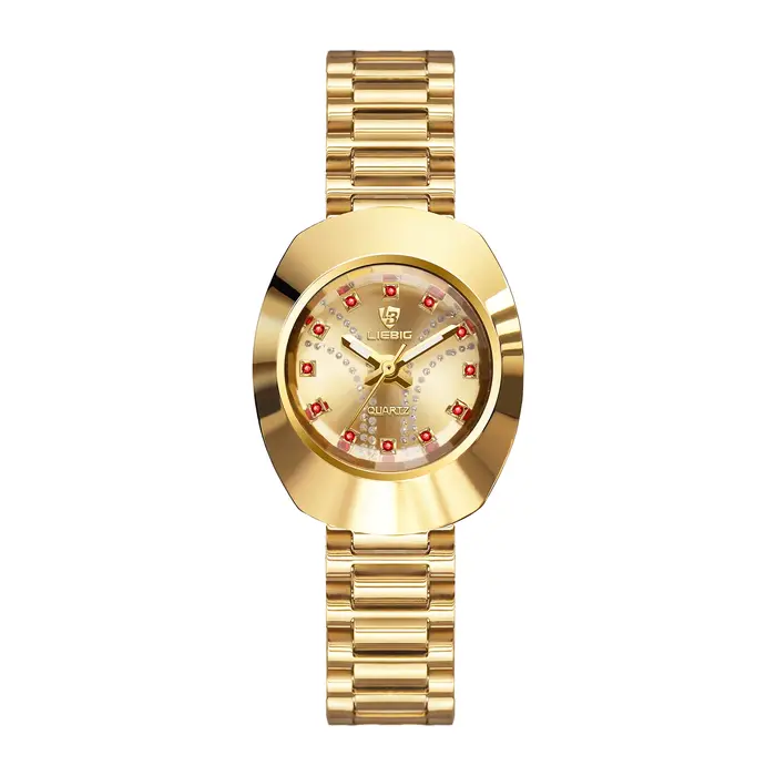 LIEBIG – montre de luxe pour hommes, à Quartz doré, étanche, tout en acier, Relogio Feminino, horlog