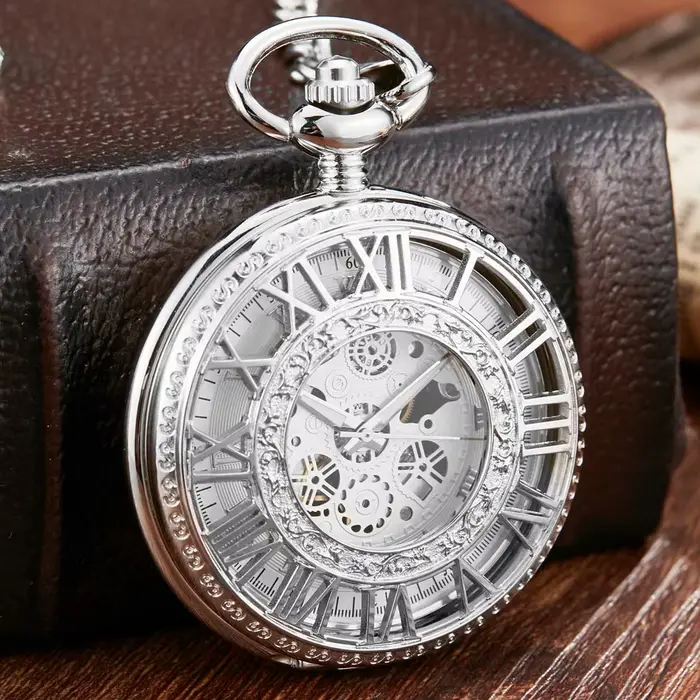 Montre à gousset Gorben Antique Style avec Chaîne en Acier Inoxydable pour Hommes et Femmes Occasions Spéciales