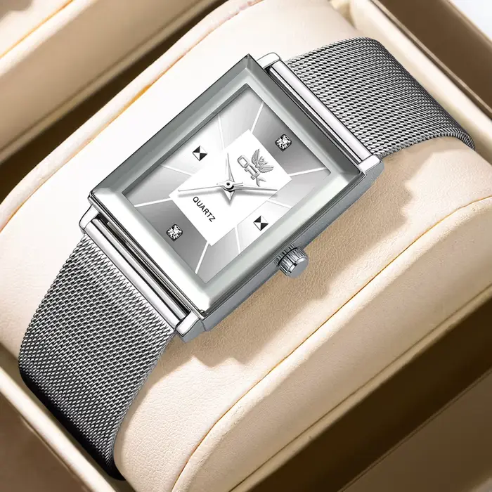 OPK-Montre à quartz pour homme avec bracelet en acier inoxydable, montre-bracelet simple, 6029