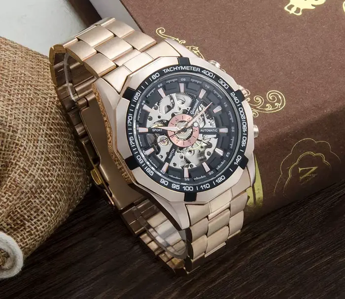 Montre mécanique classique hommes mode lumineux CKOCK