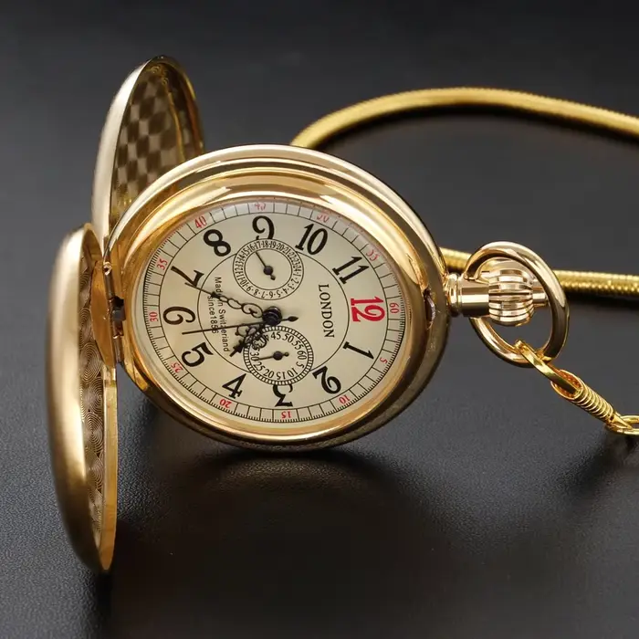 Montre de poche mécanique manuelle en cuivre antique steampunk pour homme et femme occasions spéciales cadeau vintage