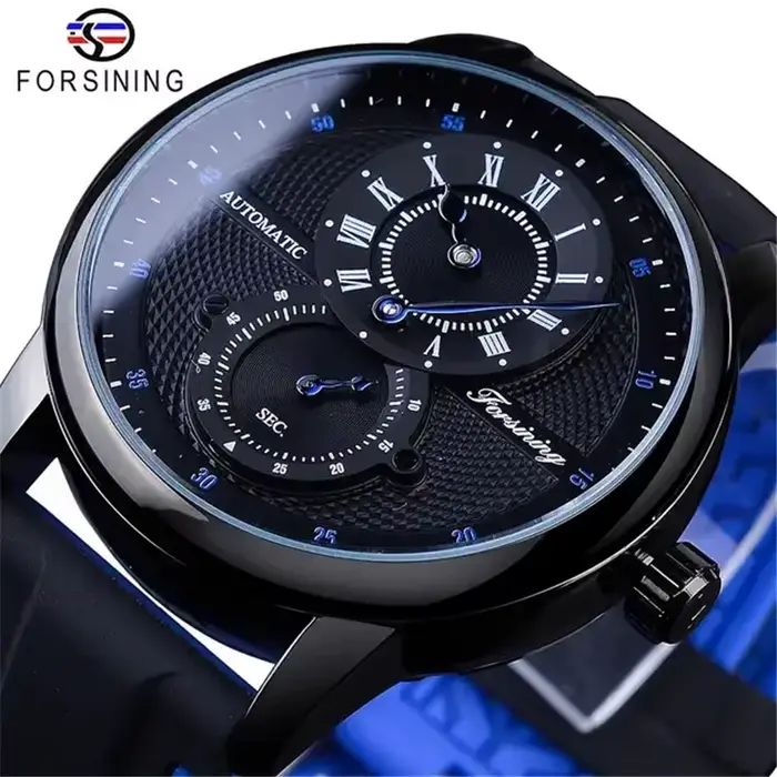 Montres FORSINING 366 de luxe à mouvement mécanique automatique squelette pour hommes