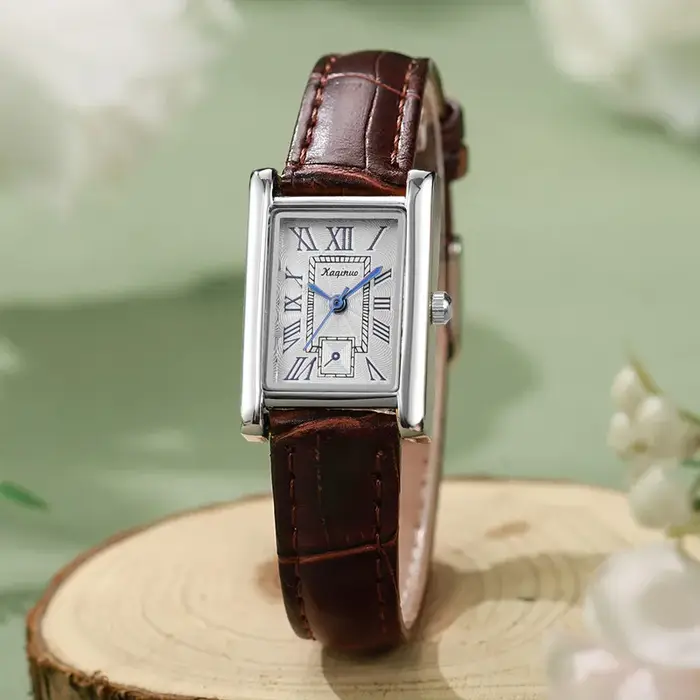 Mode femmes montre à Quartz rectangulaire cadran romain dames montres Simple étudiant cadeau