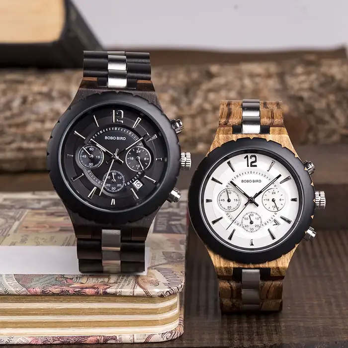 BOBO BIRD-Montre en bois pour homme