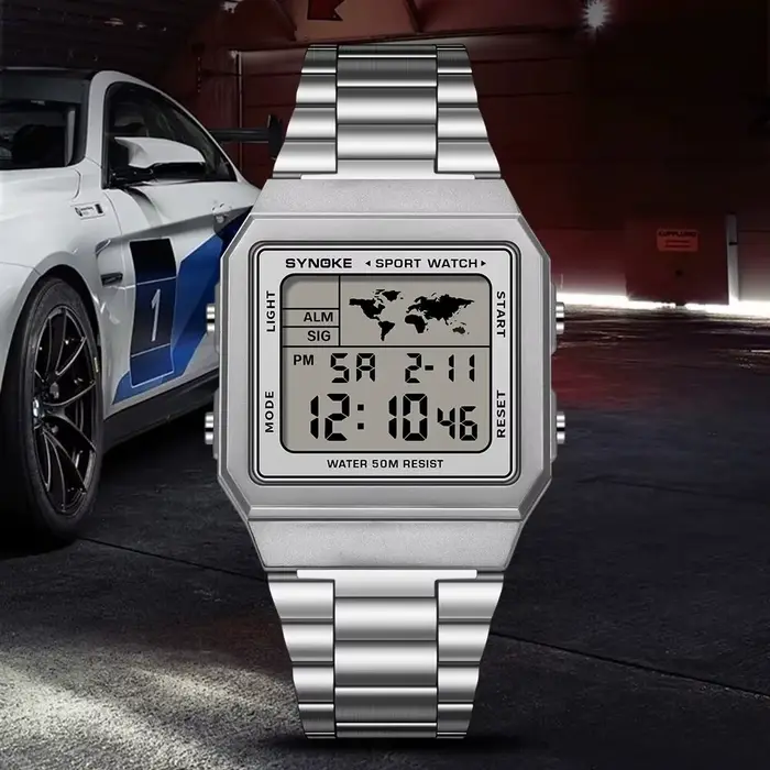Montres de sport DNono en acier inoxydable pour hommes