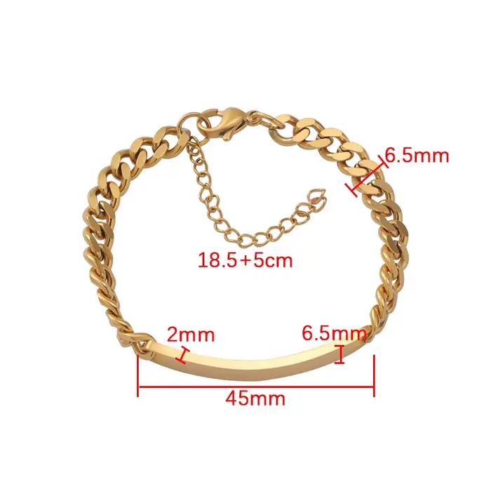 Bracelet en acier inoxydable vierge pour graver élégant à offrir pour femmes occasions spéciales