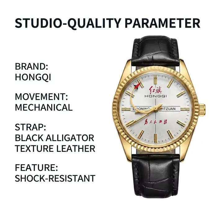 Montre mécanique vintage HONGQI pour homme