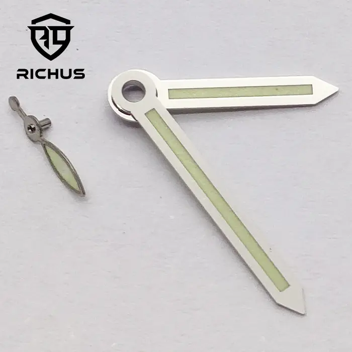 RICHUS 6497 6498 aiguilles de montre noir argent