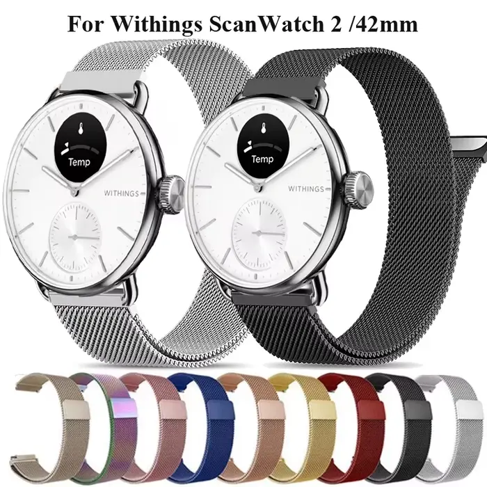 Boucle milanaise de 20mm pour Withings ScanWatch 2