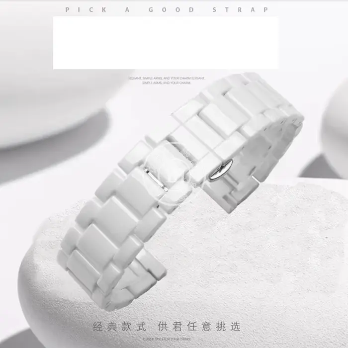 Bracelet de montre en céramique blanche