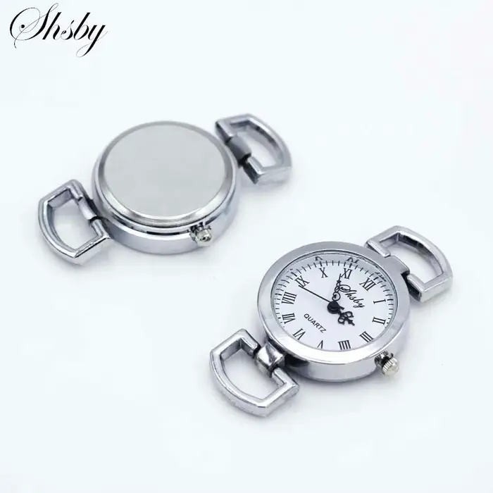 Shsby bricolage personnalité argent montre en-tête chiffres romains cercle montre Table noyau bracel