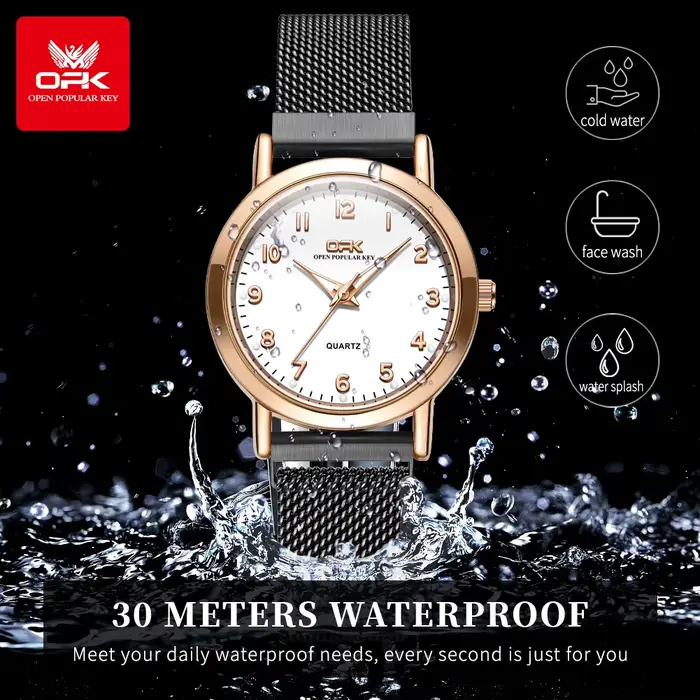 OPK 8115 montres pour femmes Simple mode montre-bracelet originale pour femme bracelet en maille d'a