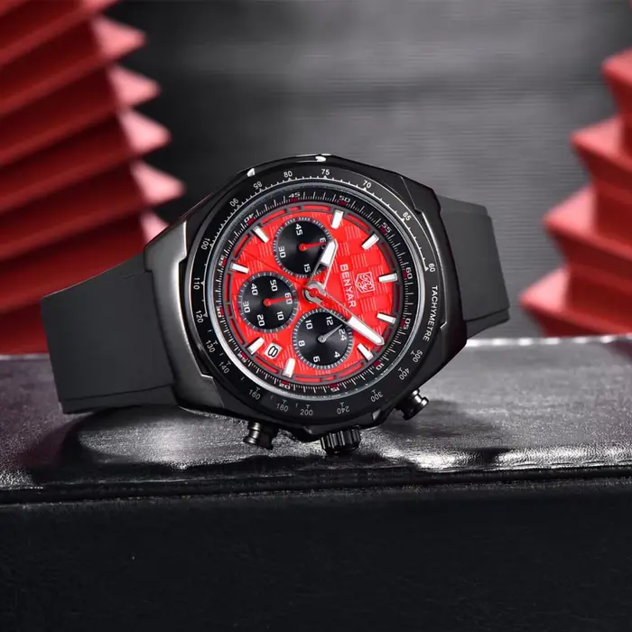 Montre Benyar 5215 à Quartz Multifonctionnelle Décontractée et Élégante pour Homme Occasions Spéciales et Quotidienne